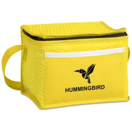 Brighton Non-Woven 6-Can Cooler Yellow Branded